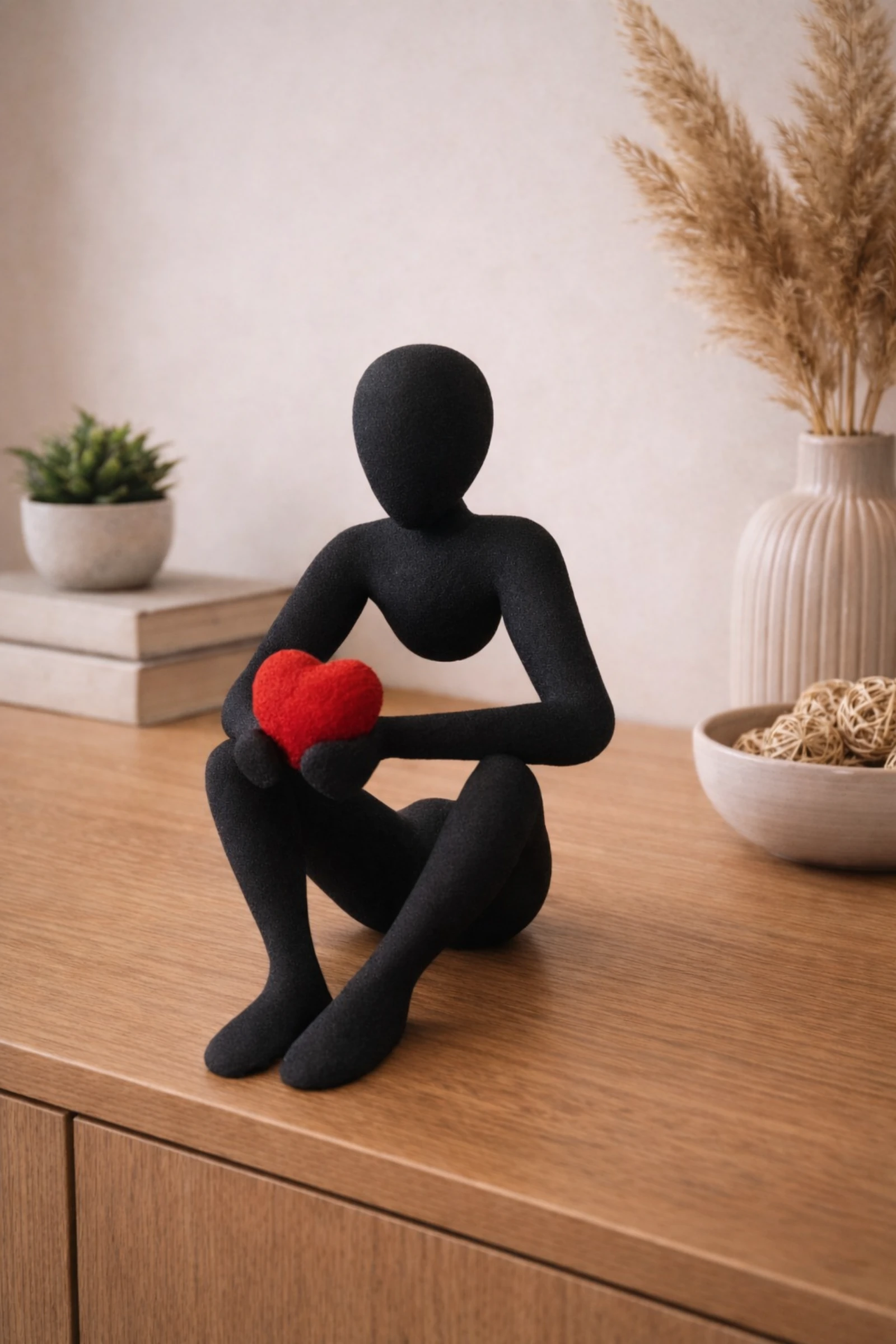 Decoratief Beeldje met Hart – 15 cm hoog ❤️